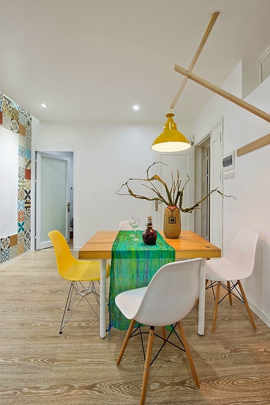 Apartamento decorado usando estampa de azulejo nos ambientes. Blog Achados de Decoração Apartamento decorado usando estampa de azulejo nos ambientes. Blog Achados de Decoração