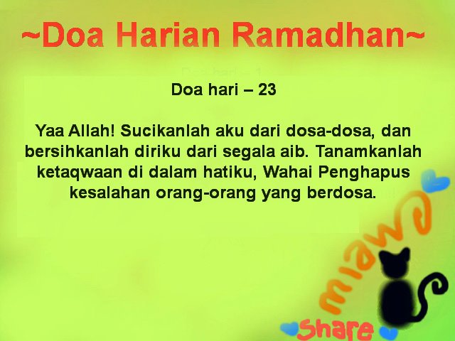 Hari 5 ramadhan doa ke doa ramadhan