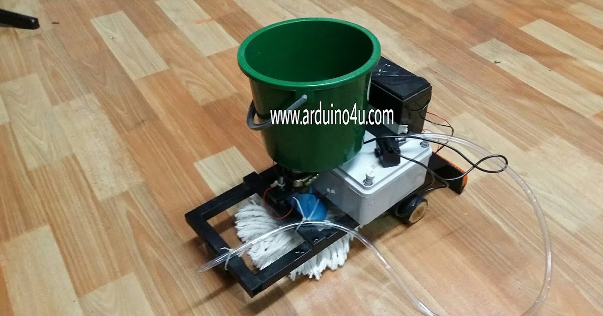 Projek Elektronik Arduino4u.com: 39.Mop Cleaning Robot