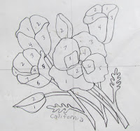 appliqued state flower california