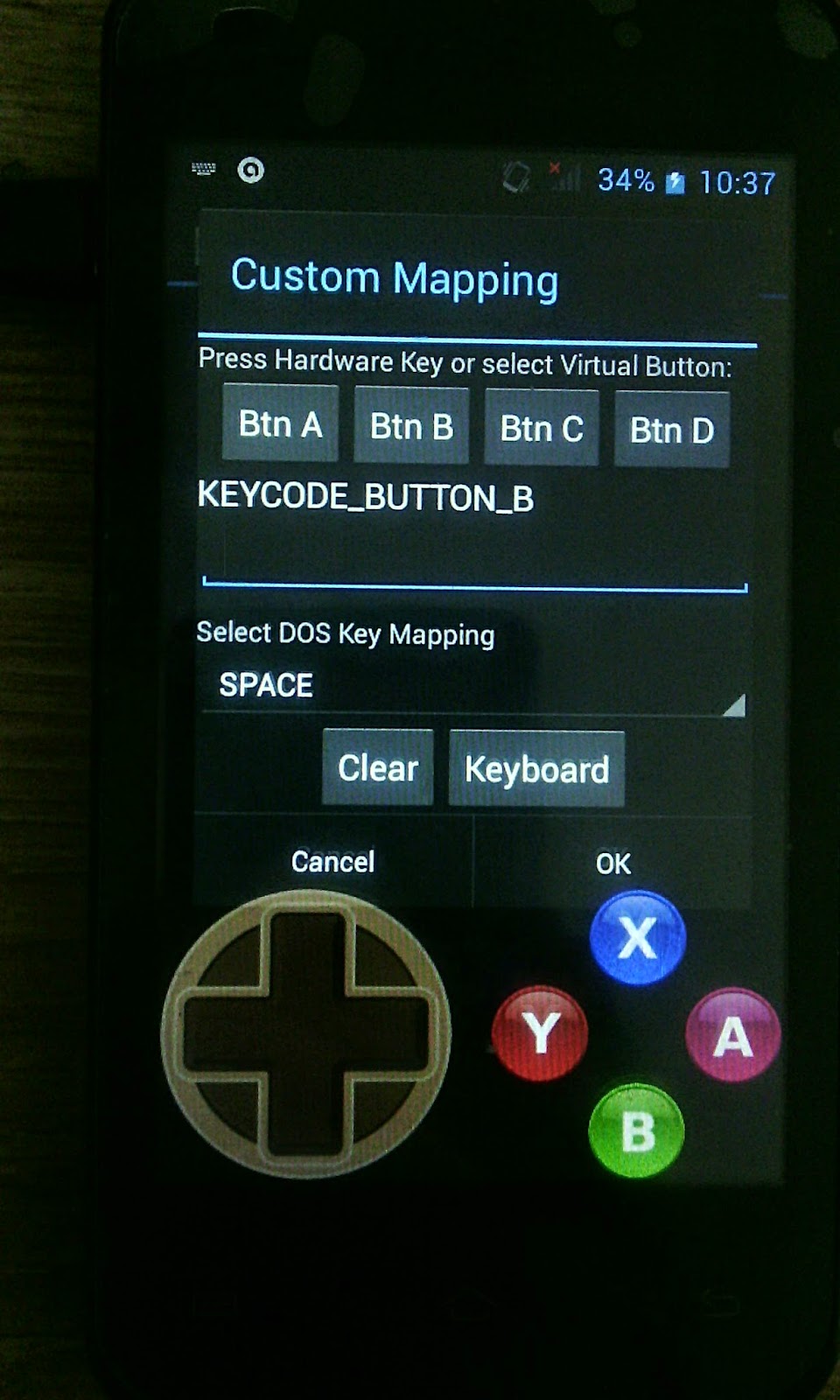DosBox Turbo tutorials GamePad with virtual keyboard and dpad