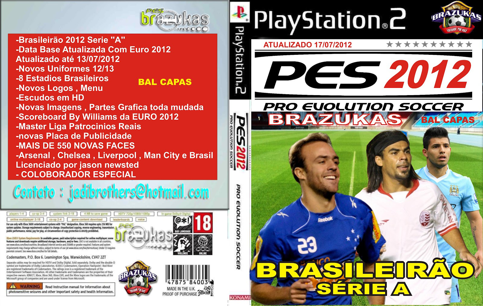 Pro Evolution Soccer 2012 Playstation 2 Ultra Capas