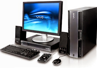Desktop PC with LCD Monitor, Keyboard, Mouse and Speaker