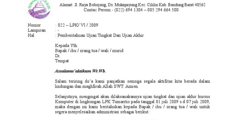 Contoh Surat Edaran Pembayaran Contoh Surat