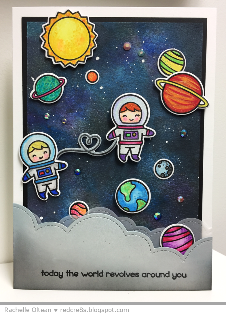 Red Cre8s: Anniversary Card | Lawn Fawn - Out of This World