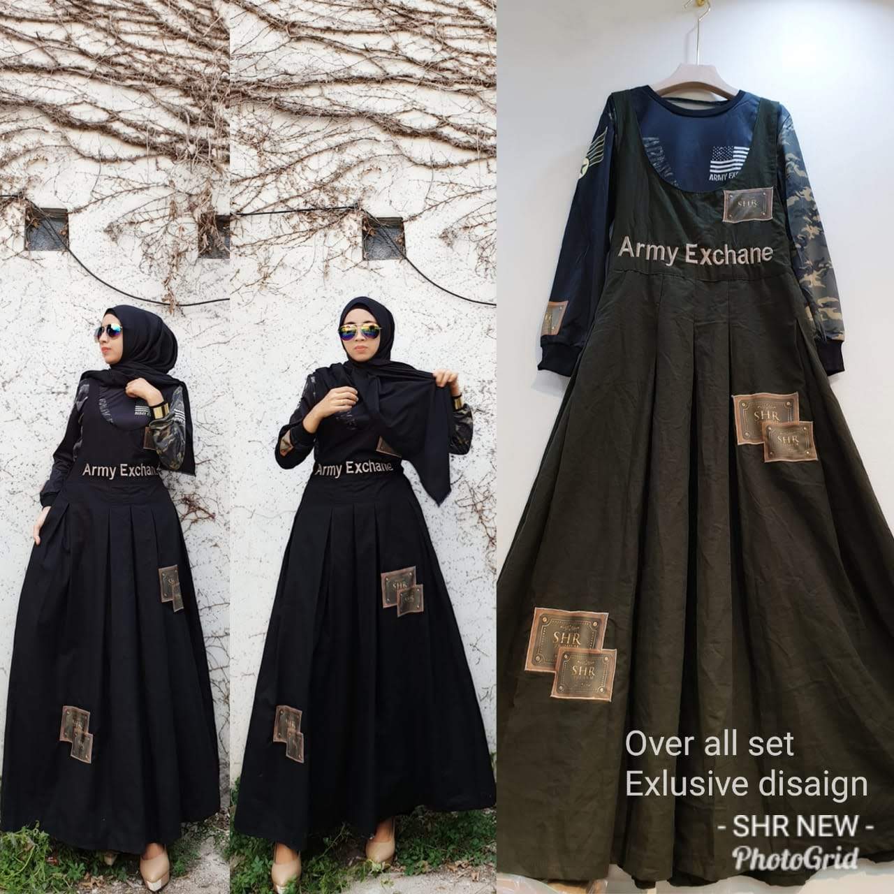 Gamis Overall Army Shr Premium Quality