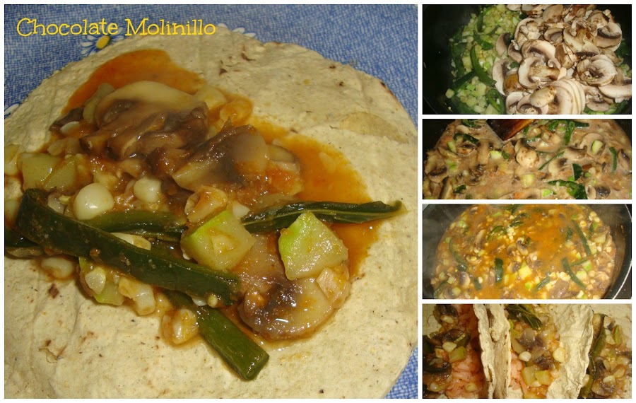 Hongos, Poblano y elote a la cazuela (para taquear)