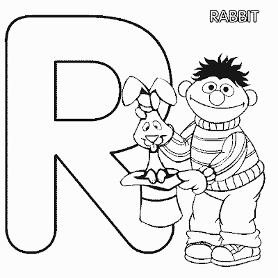 Belajar Mewarnai Gambar Alphabet (Huruf) R Untuk Anak Anak