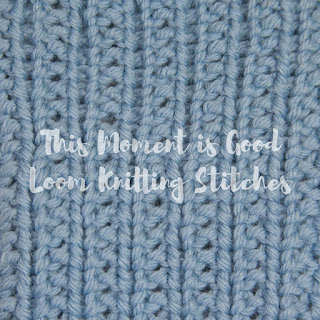 loom knit broken rib stitch