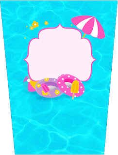 Fiesta en la Piscina para Niña Rubia: Etiquetas para Candy Bar para Imprimir Gratis. Etiquetas de Fiesta en la Piscina para Niña Rubia para imprimir gratis.