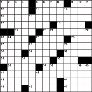 American style crossword grid