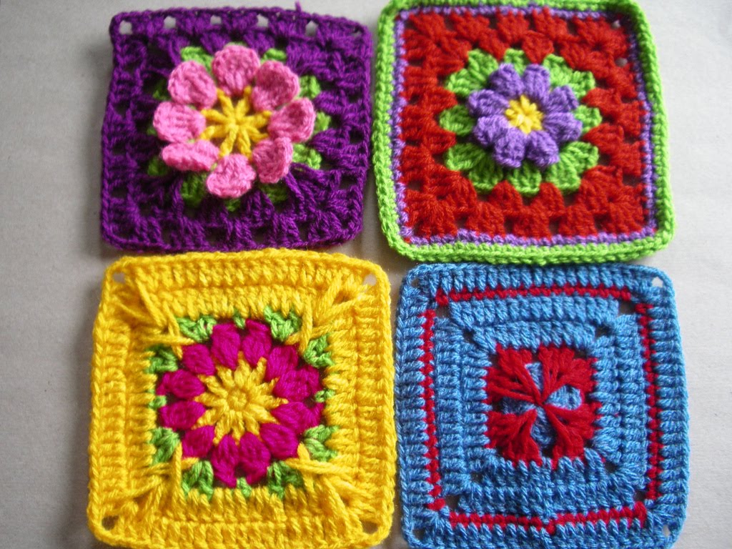 Knitting Patterns Free: granny square patterns