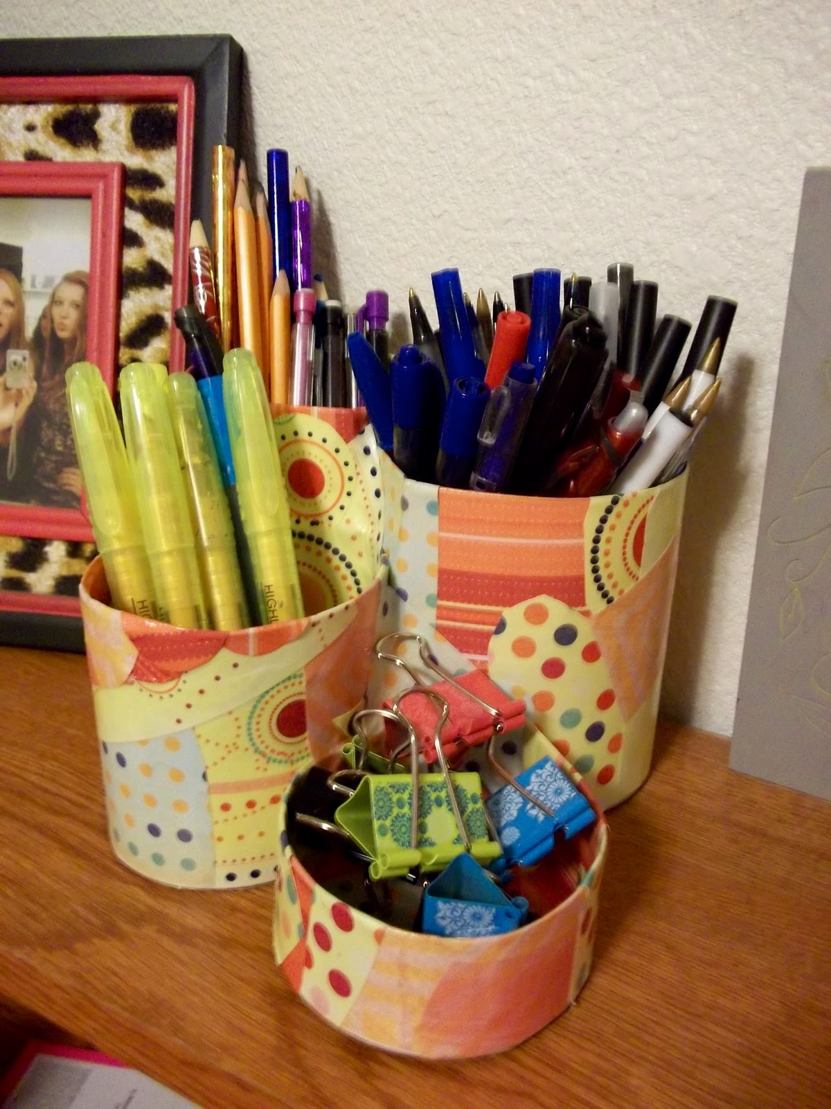 Can Can Dancer Recycled Desktop Organizer Tutorial