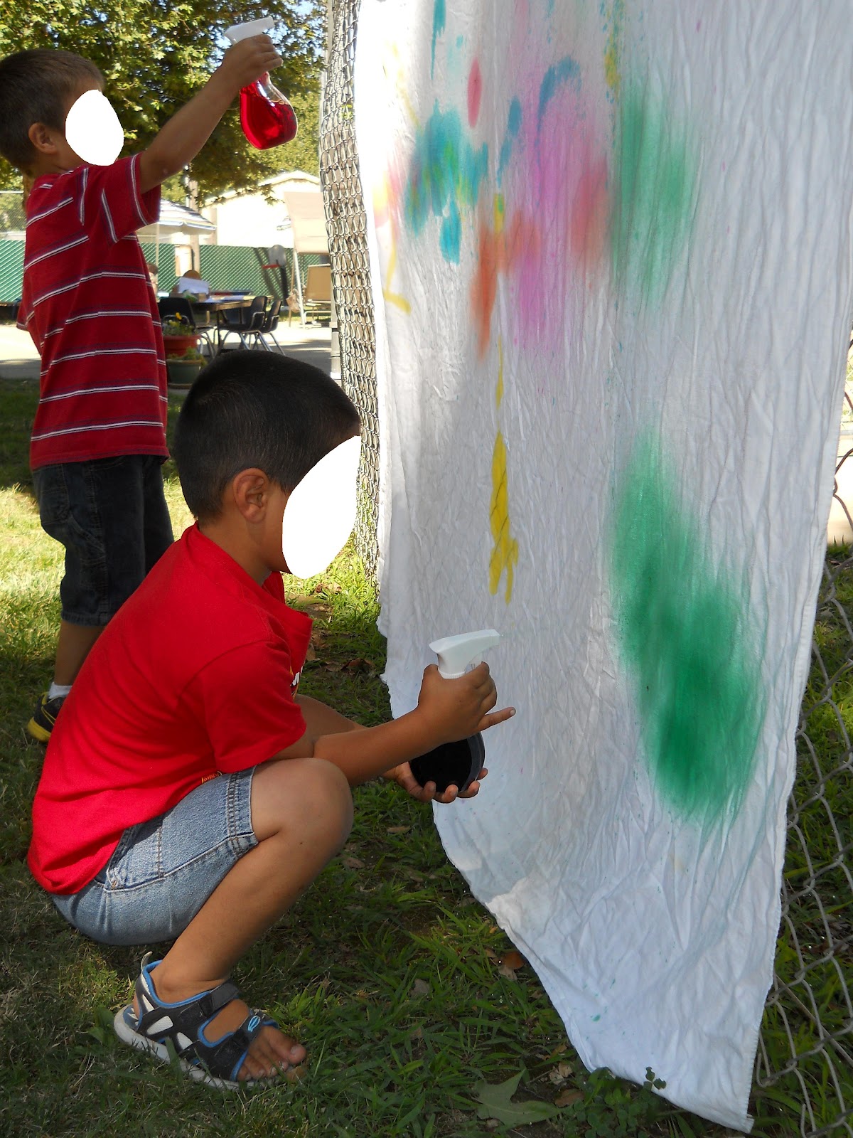 Learning and Teaching With Preschoolers Spray Art