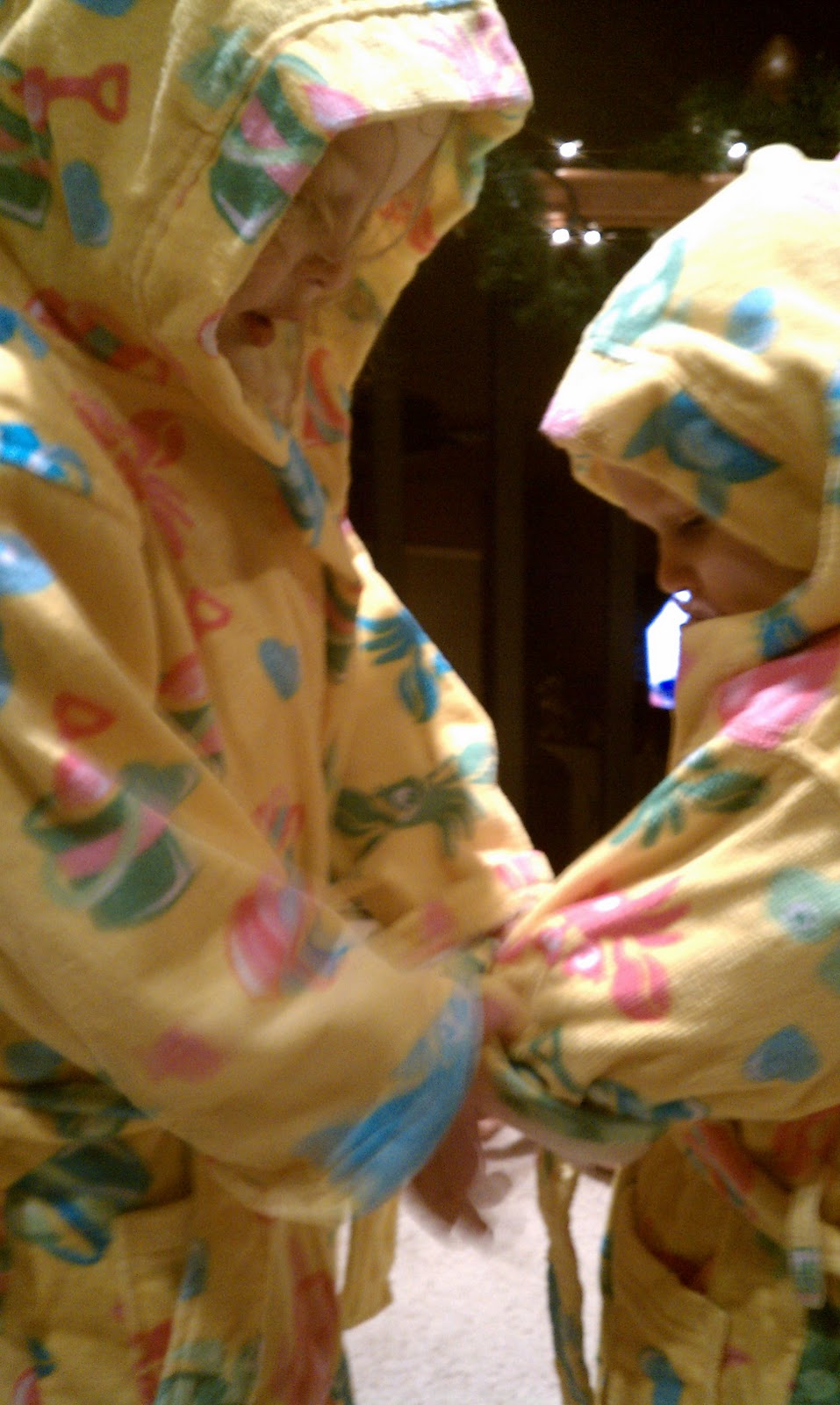 Fun With and Avery Bathrobes and Hugs