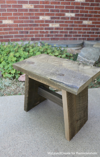 DIY Reclaimed wood stool
