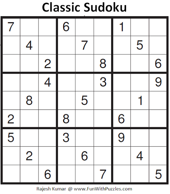 Classic Sudoku (Fun With Sudoku #151)