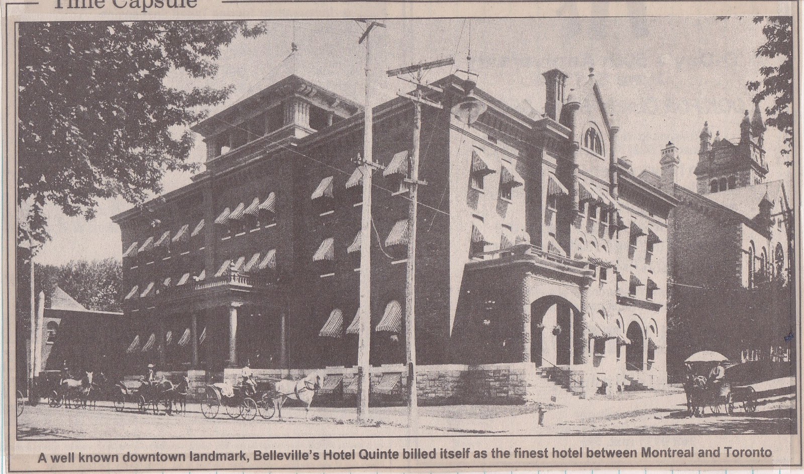 ancestral roofs Flashback happier days at Hotel Quinte
