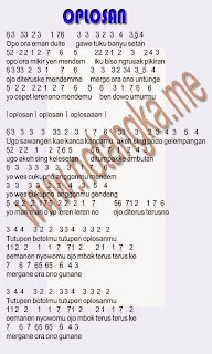 Not Angka Lagu Oplosan - vevnews
