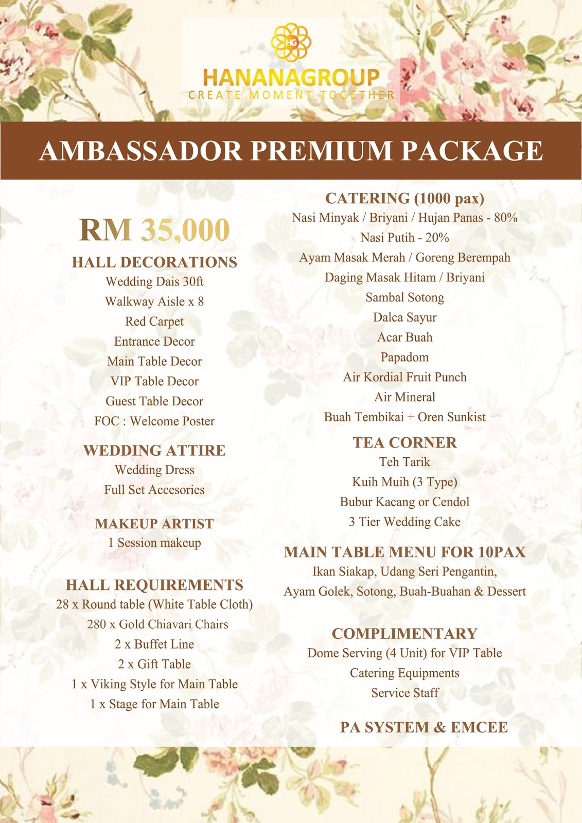 Ambassador Putrajaya By Hanana Group - Menawarkan Pakej Perkahwinan Yang Lengkap Dengan Harga Berpatutan