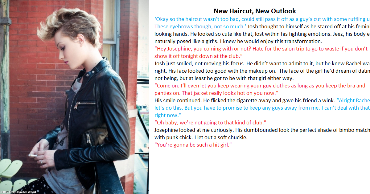 Feminization Beauty Within TG Captions & Stories New Haircut, New Outlook