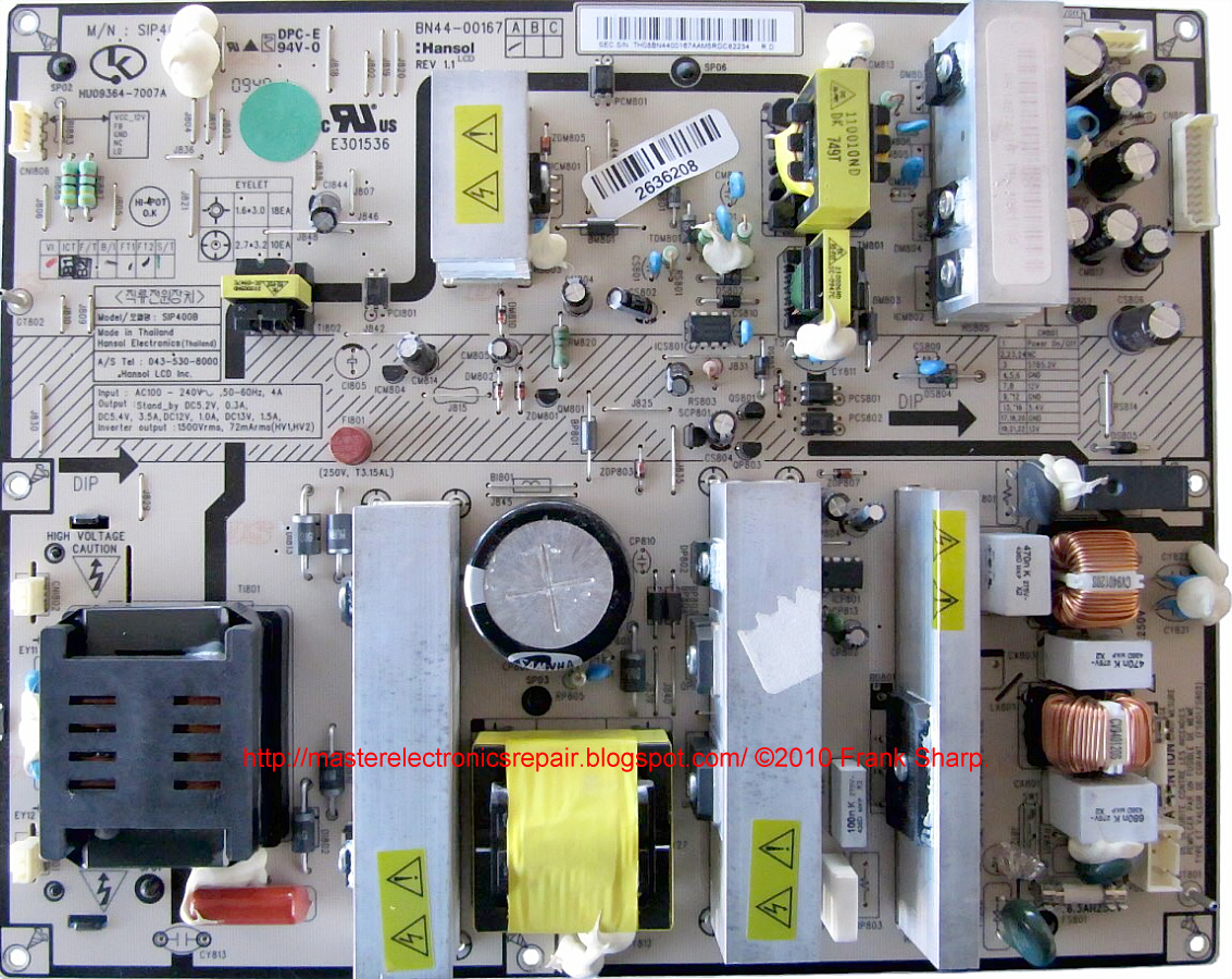 Master Electronics Repair ! REPAIRING / SERVICING TV SAMSUNG LE40R81B