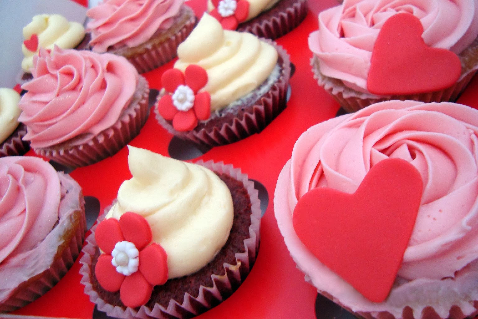 Cupcakes San Valentin, parte 1
