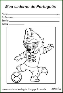 Zabivaka Capa caderno copa mundial 2018