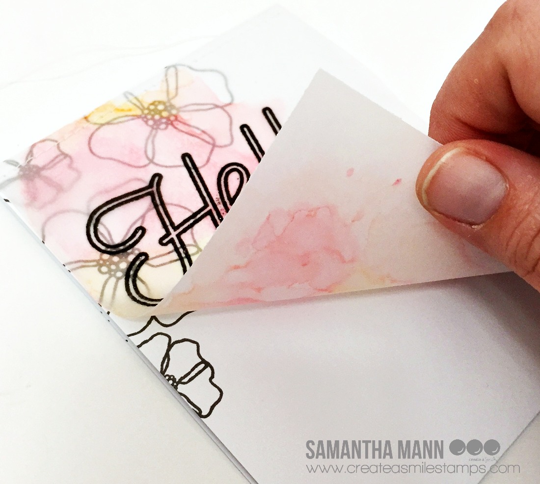 Create a smile Watercolored Vellum