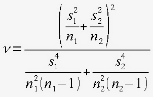 ウェルチ検定(Welch test)自由度 ウェルチ検定(Welch test)自由度