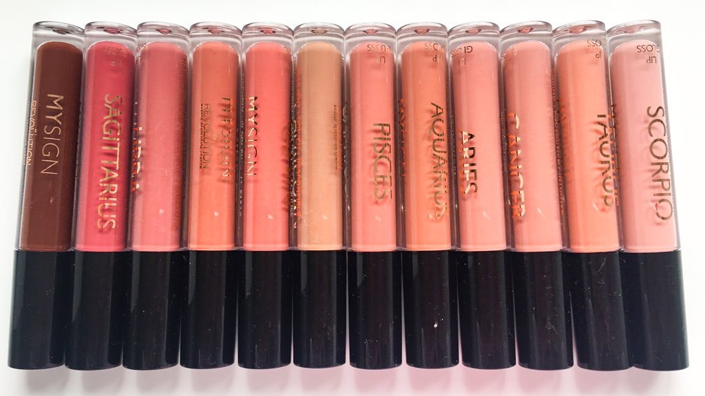 Makeup Revolution star sign lip glosses LeaMai Carter