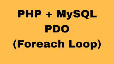 php pdo foreach php mysql foreach