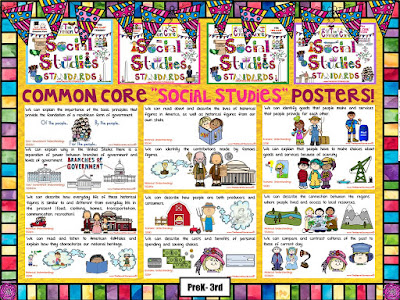 PreK-3rd Common Core Social Studies Posters 