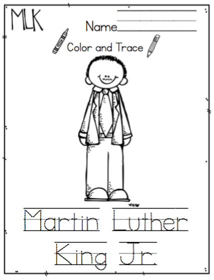Revised Martin Luther King Jr. Printable ~ Preschool Printables