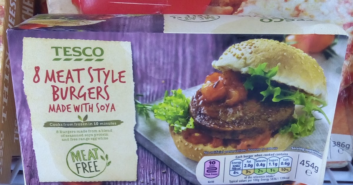Supersupergirl's Food Reviews TESCO 8 Meat Style burgers made with soya