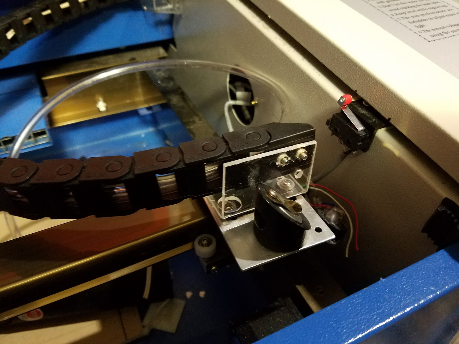 Don's Laser Cutter Things K40 Gantry Cable Management