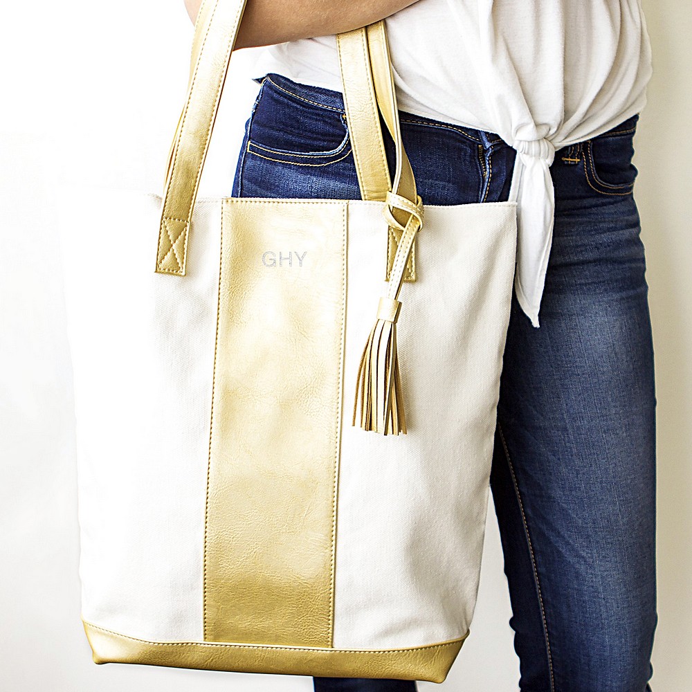 Gold Weekender Tote Bag