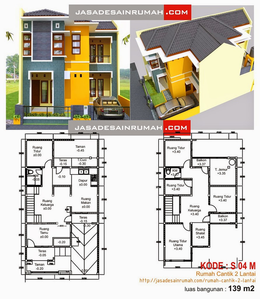 Desain Rumah Minimalis  2 Lantai Dan  Denahnya  Gambar Foto 