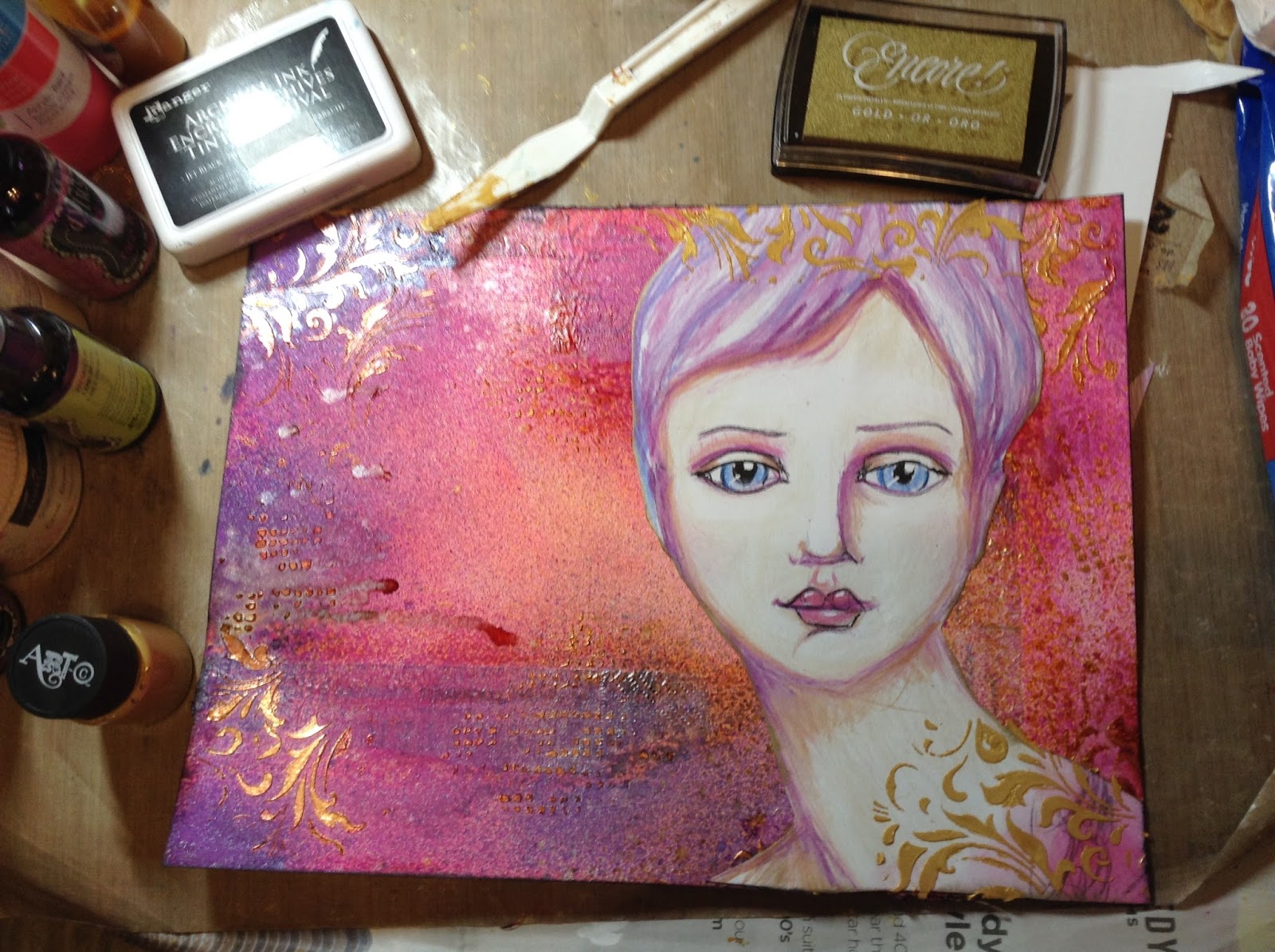 A Moment with Mimi Be Awesome A Whimsical mixedmedia Girl