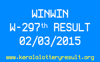 WINWIN W 297 Lottery Result 2-3-2015