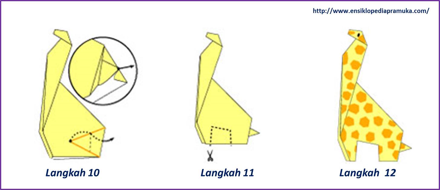 cara membuat origami jerapah Warren Davies