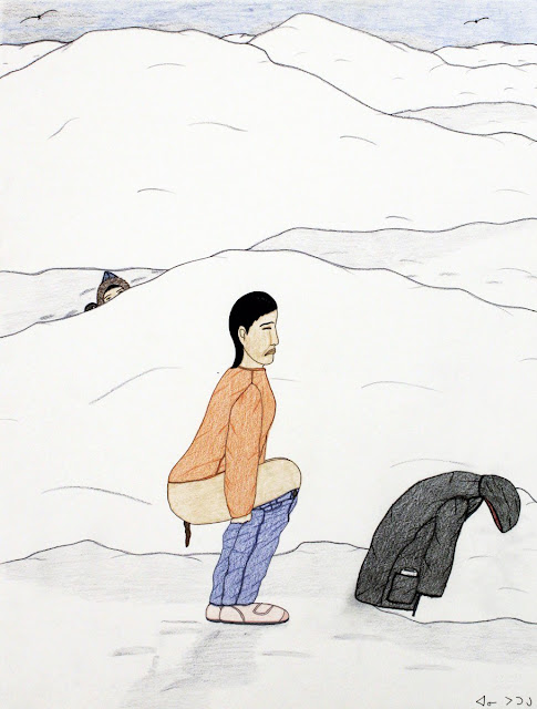 Annie Pootoogook, “Peeping” © Annie Pootoogook