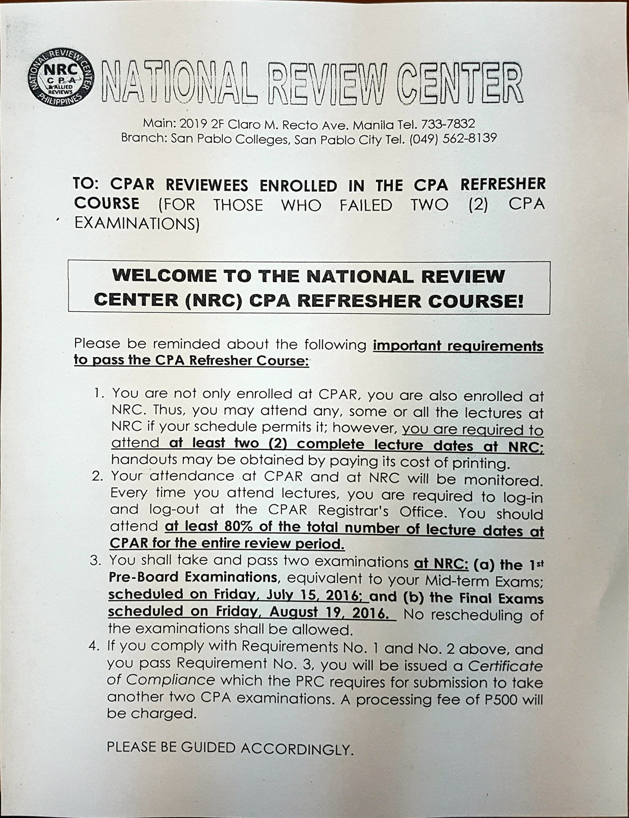 resa review center - philippin news collections