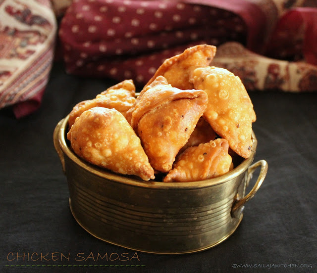 IMAGES OF Chicken Samosa Recipe / Chicken Mini Samosas / Chicken Cocktail Samosa