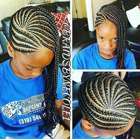 Temmie House Of Fashion Little Girl Braided Hairstyle For The Cutties