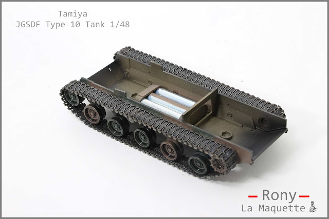JGSDF Type 10 Tank de Tamiya 1/48. La réalisation des chenilles du char Type 10