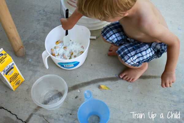 Pretend Cooking with Food Scraps ~ Learn Play Imagine