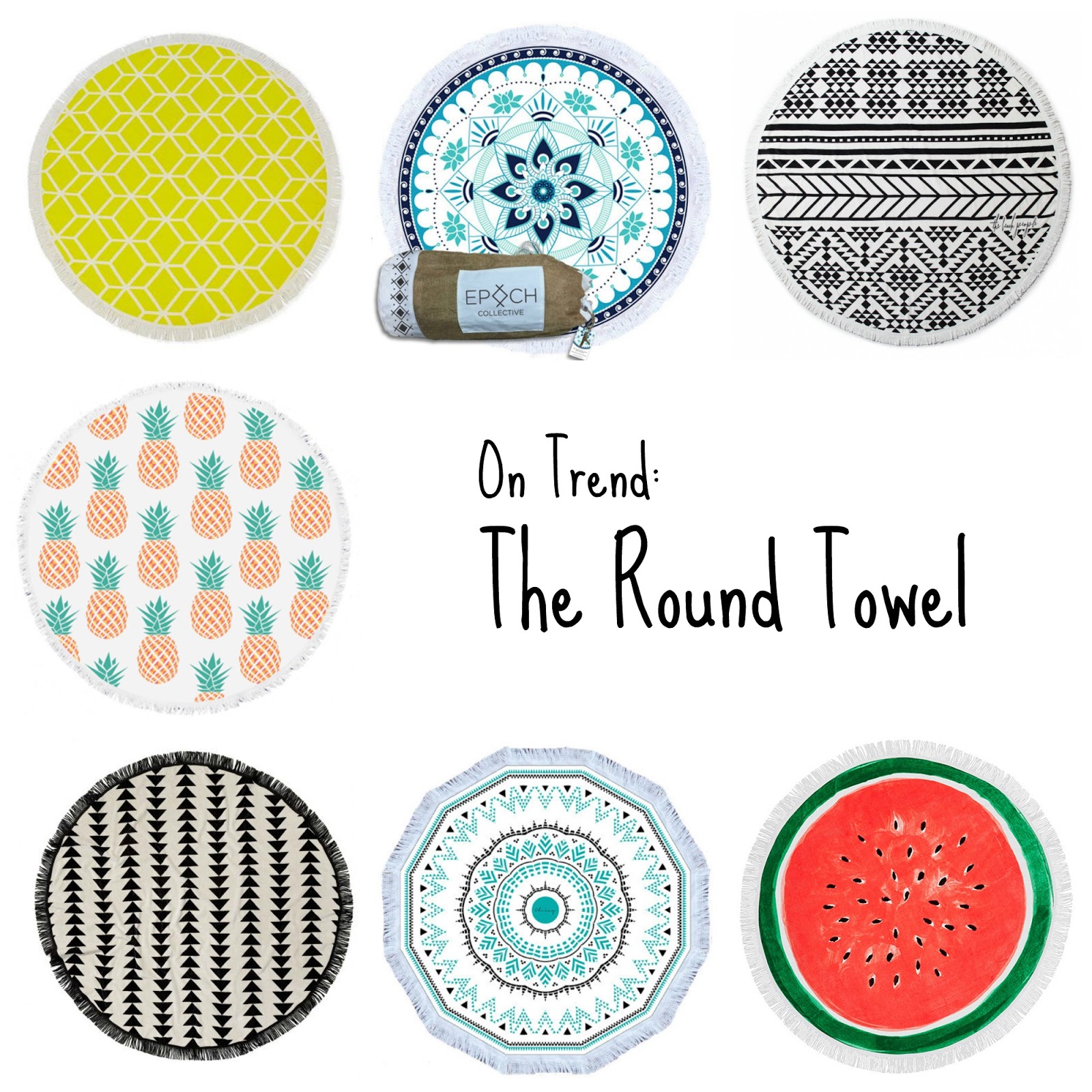 On Trend Round Towels Glamour Coastal Living