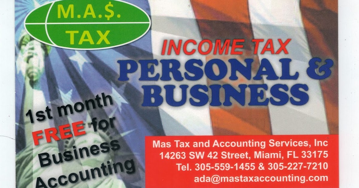 MAS TAX ACCOUNTING SERVICES IN MIAMI Accounting and Bookkeeping services