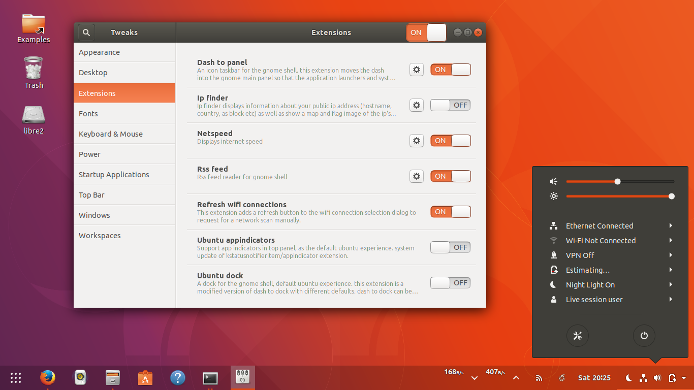 Top 10 Best Gnome Desktop Extensions For Ubuntu 1804
